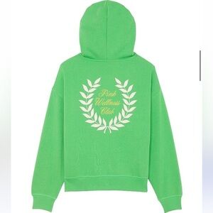 🍀PINK Victoria's Secret  Green Crew Neck Sweater pink wellness club